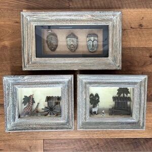 Rustic Wooden Shadow Box Set